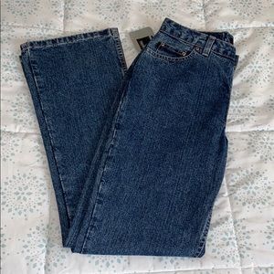 Medium Wash High-Waisted Bootcut Jeans